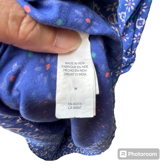 Lucky Brand Irving and Fine Blue Embroidered Sleeveless Dress Size M - Picture 7 of 10